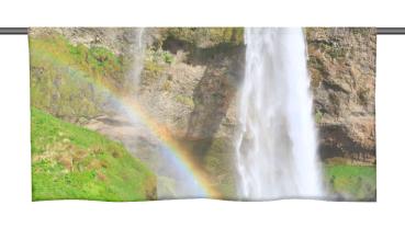 Seljalandsfoss Rainbow, Cafehausgardine